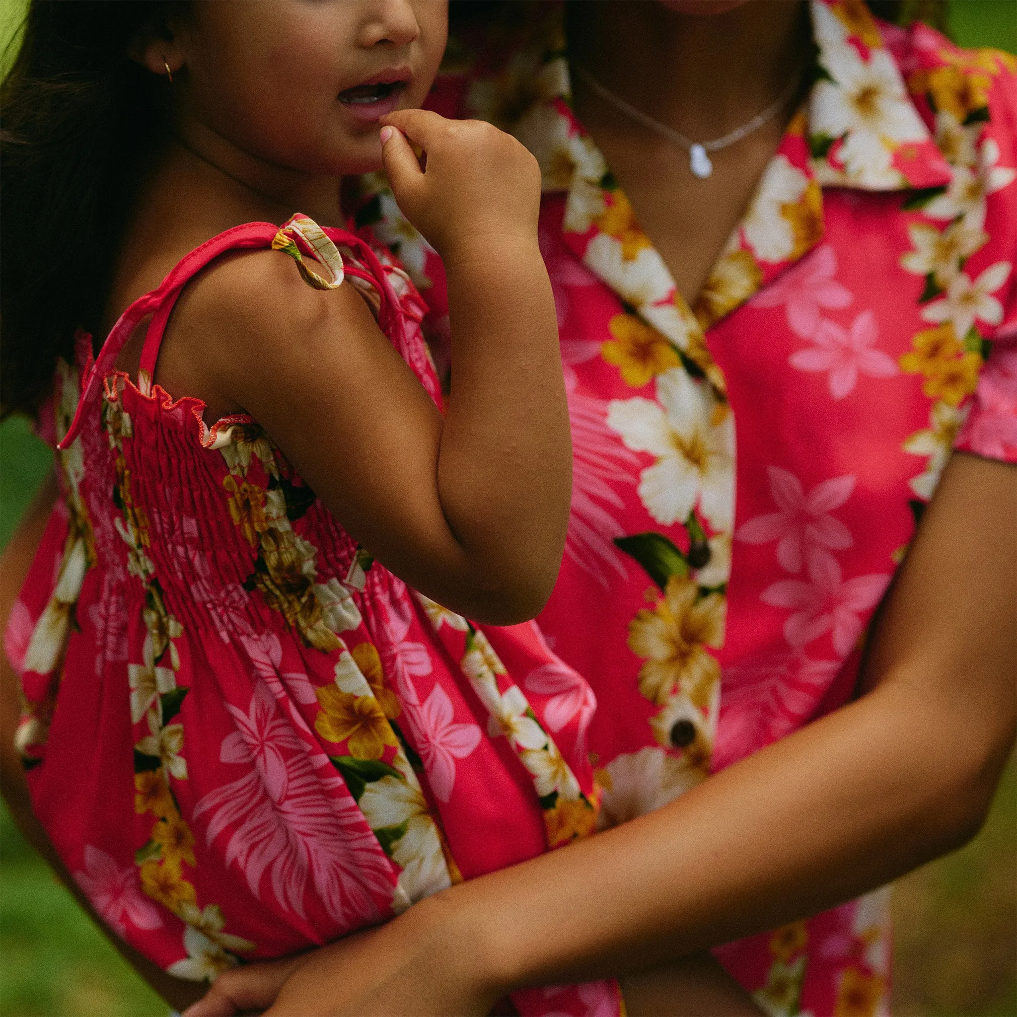 Plumeria Panel Camp Blouse