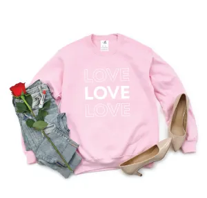 *SALE* Love on Repeat Crewneck - Soft Pink