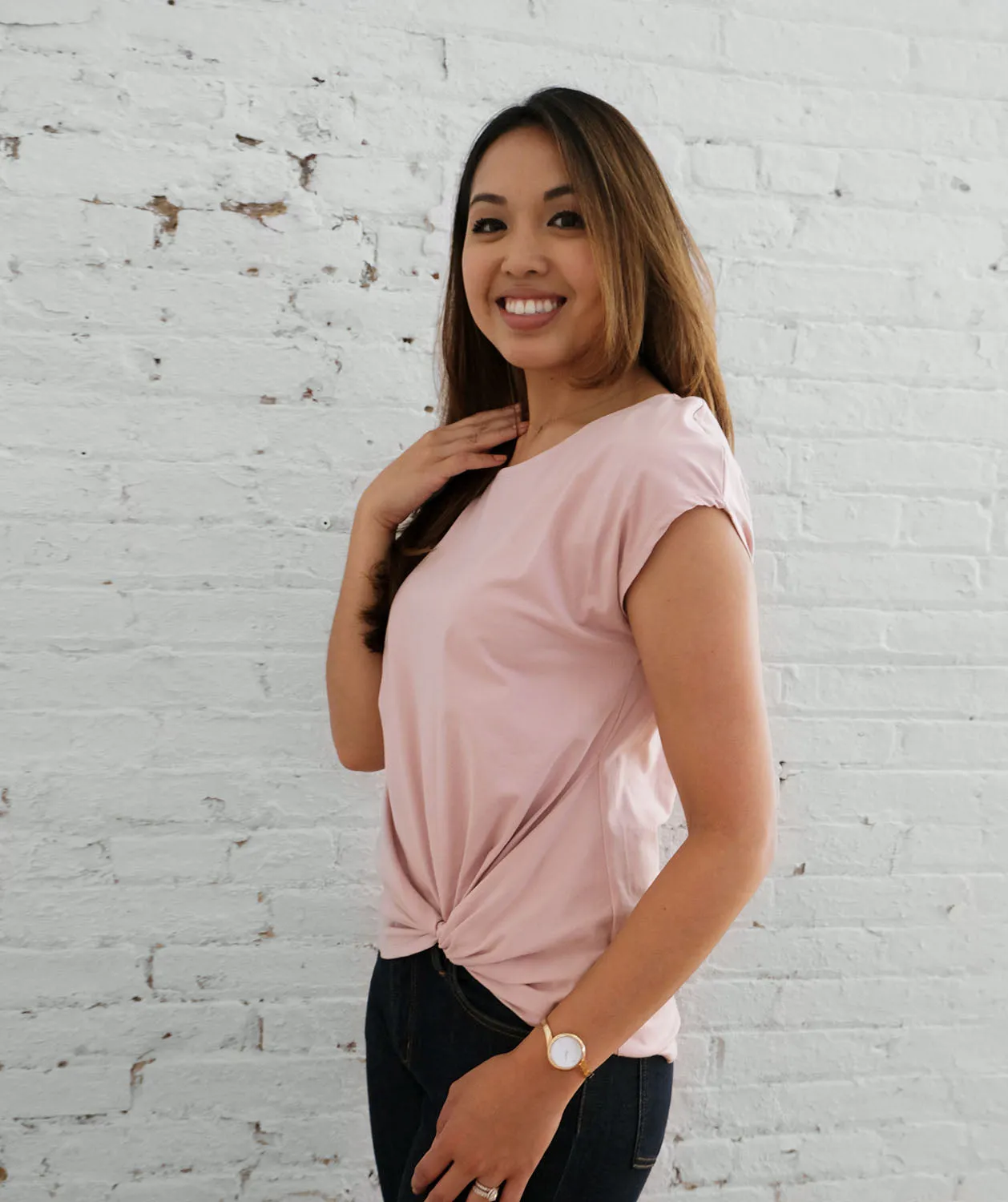 SITA tee in Dusty Pink