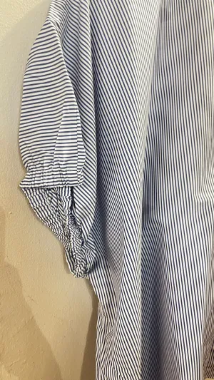 SoS Shirt Henley Shirt in Navy Stripe