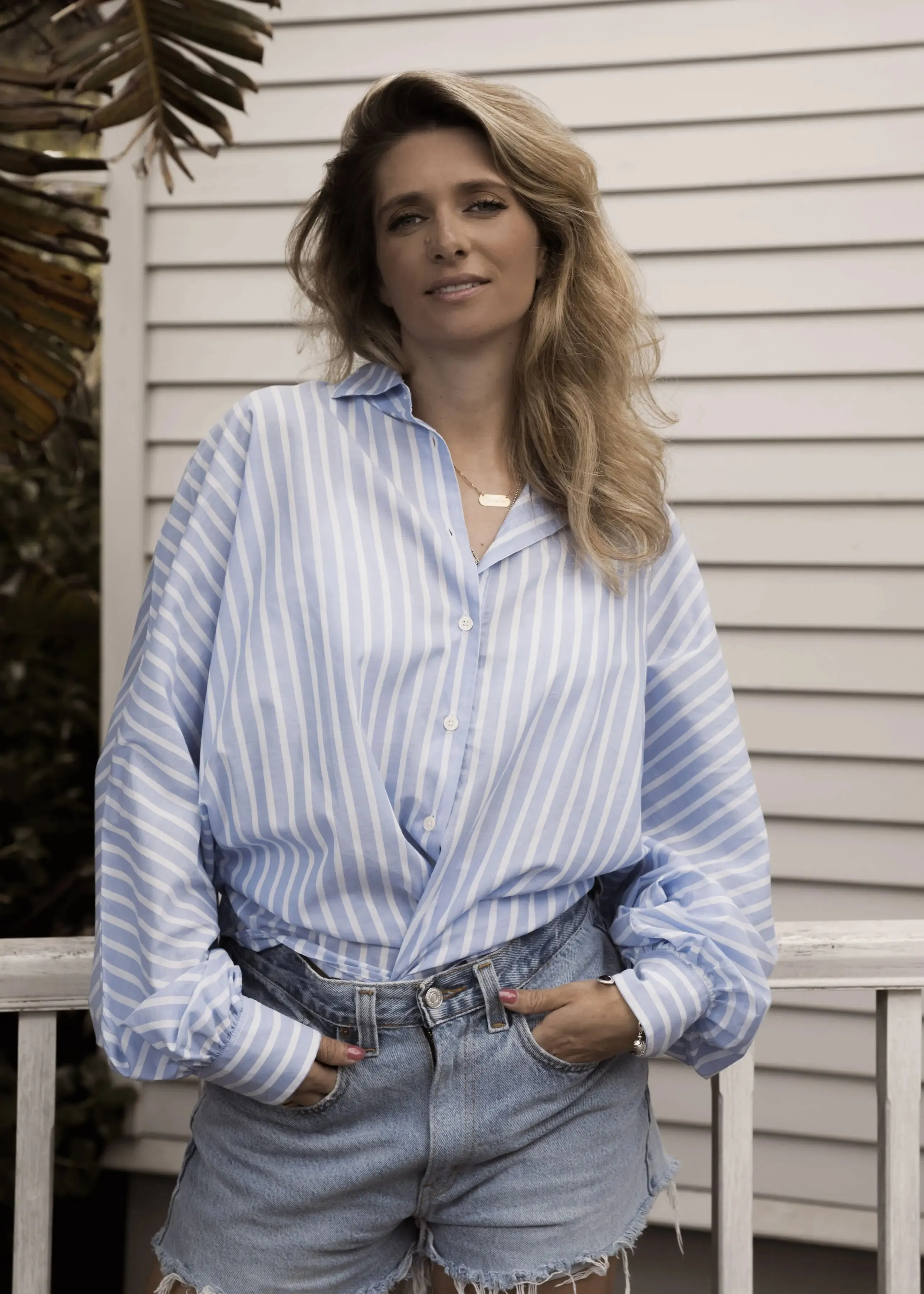SoS Shirt in Blue and White Shirt