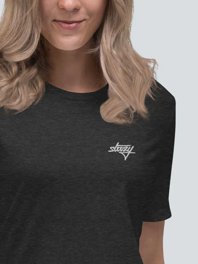 Steezy Script Embroidered Tee