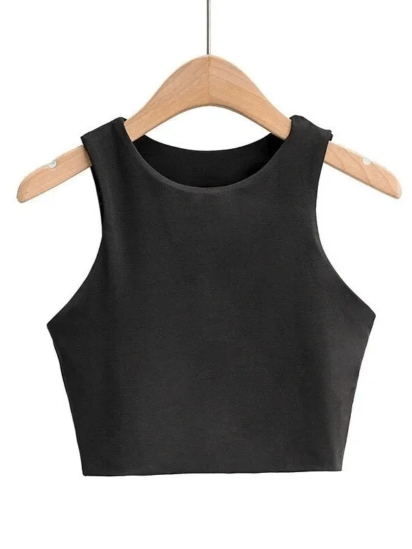 Women's Sports Top / Cropped Seamless Workout Top / Short Fitness Tank Top - SF0026